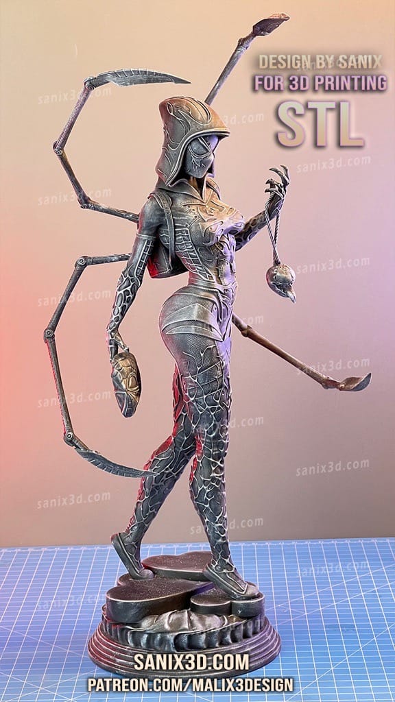 P站图纸印象馆 Sanix3d 漫威 蜘蛛格温 Sanix3d 漫威 蜘蛛格温