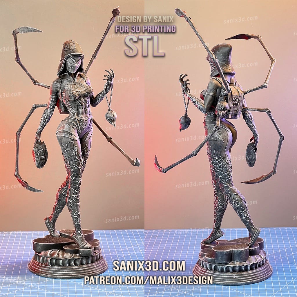 P站图纸印象馆 Sanix3d 漫威 蜘蛛格温 Sanix3d 漫威 蜘蛛格温