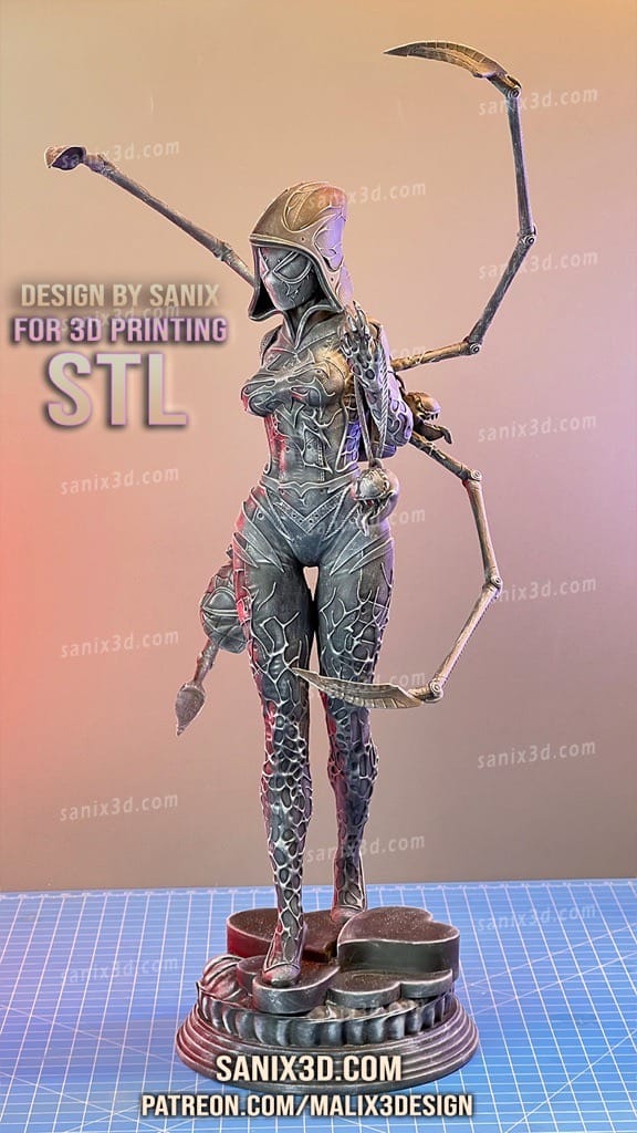 P站图纸印象馆 Sanix3d 漫威 蜘蛛格温 Sanix3d 漫威 蜘蛛格温