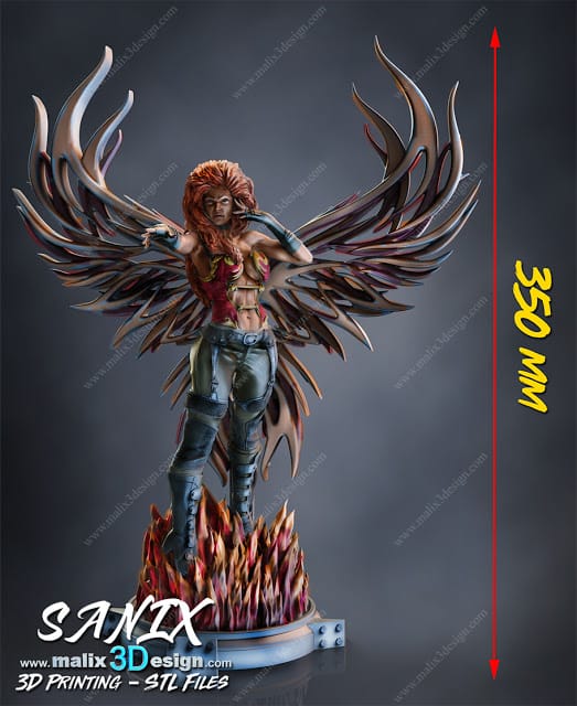 P站图纸印象馆 Sanix3d 漫威 凤凰女 Sanix3d 漫威 凤凰女