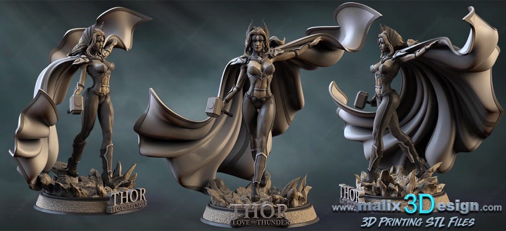 P站图纸印象馆 Sanix3d 漫威 女雷神 Sanix3d 漫威 女雷神