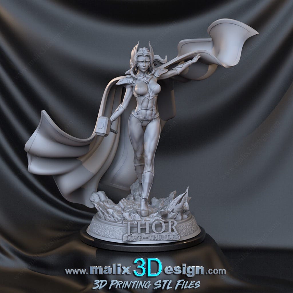 P站图纸印象馆 Sanix3d 漫威 女雷神 Sanix3d 漫威 女雷神