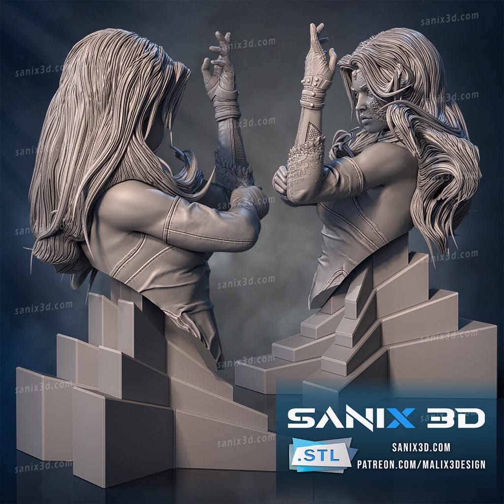 P站图纸印象馆 Sanix3d 漫威 魔形女 Sanix3d 漫威 魔形女