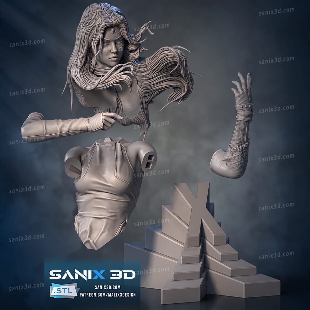 P站图纸印象馆 Sanix3d 漫威 魔形女 Sanix3d 漫威 魔形女