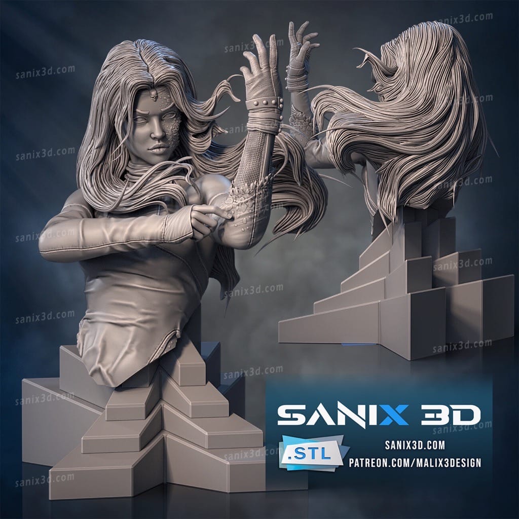 P站图纸印象馆 Sanix3d 漫威 魔形女 Sanix3d 漫威 魔形女