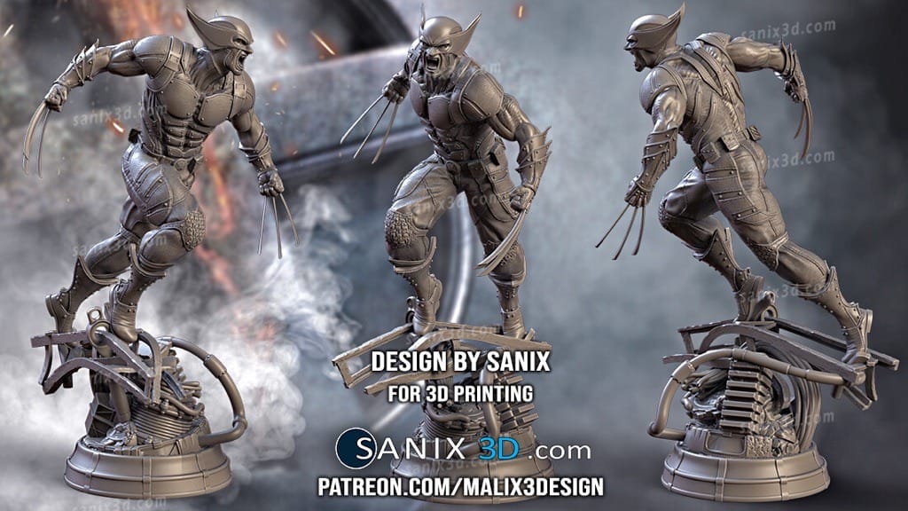 P站图纸印象馆 Sanix3d 漫威 金钢狼 罗根 Sanix3d 漫威 金钢狼 罗根