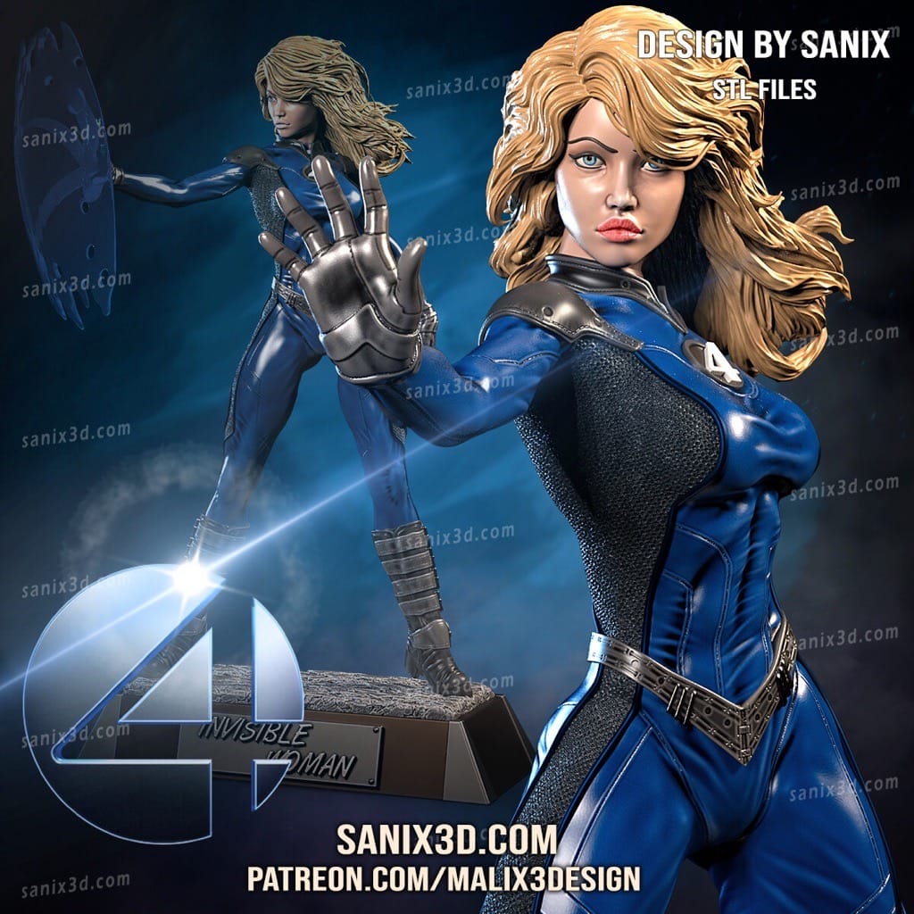 P站图纸印象馆 Sanix3d 漫威 隐形女侠 Sanix3d 漫威 隐形女侠