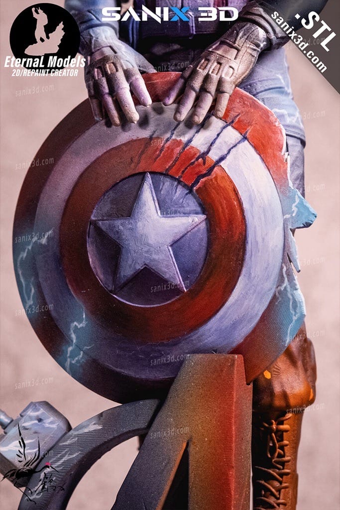 P站图纸印象馆 Sanix3d 漫威 美国队长 Sanix3d 漫威 美国队长