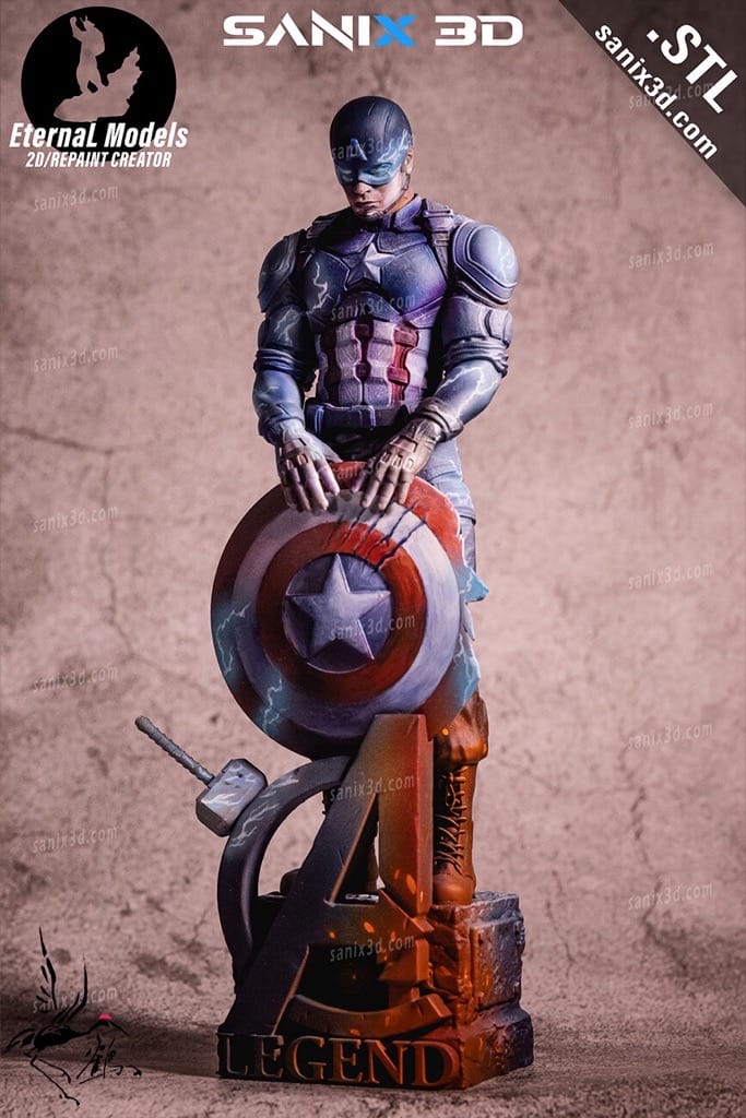 P站图纸印象馆 Sanix3d 漫威 美国队长 Sanix3d 漫威 美国队长