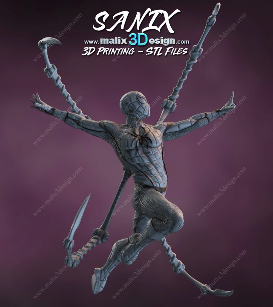 P站图纸印象馆 Sanix3d 漫威 蜘蛛侠 Sanix3d 漫威 蜘蛛侠