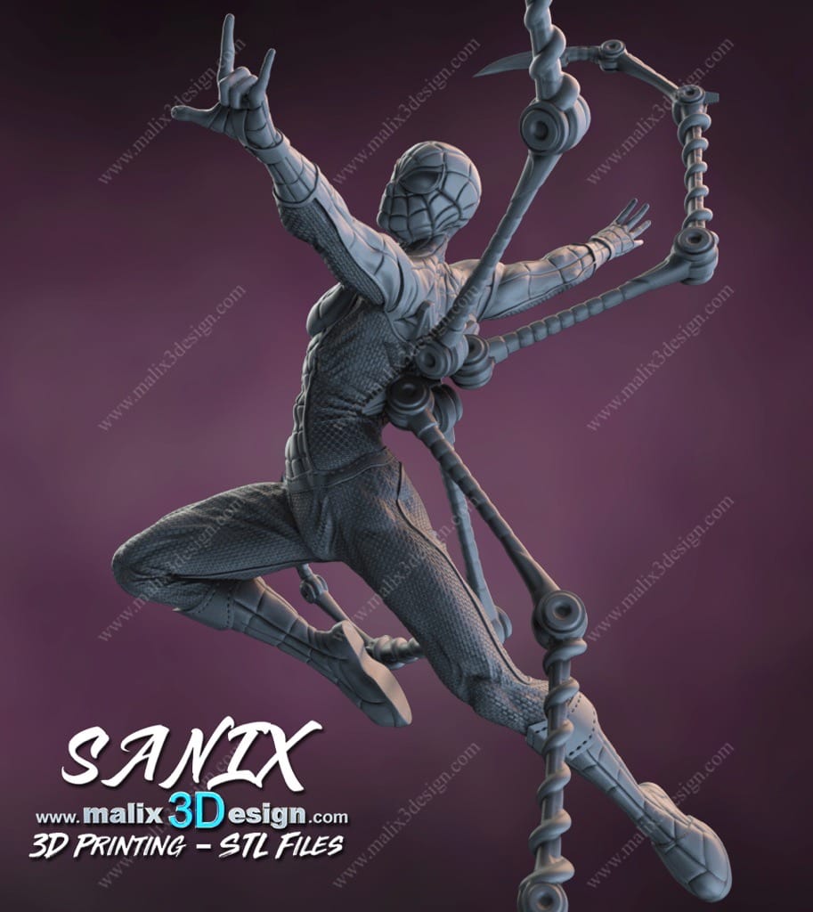 P站图纸印象馆 Sanix3d 漫威 蜘蛛侠 Sanix3d 漫威 蜘蛛侠