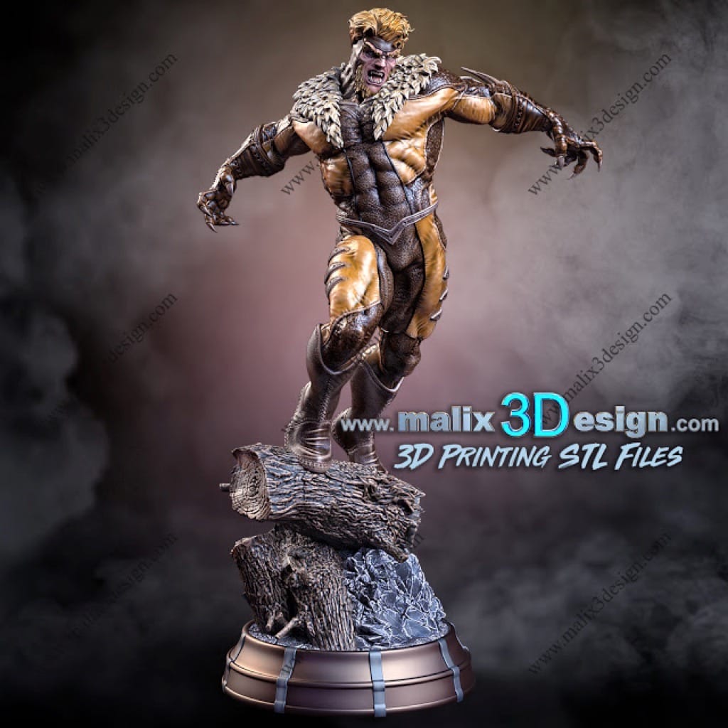 P站图纸印象馆 Sanix3d 漫威 剑齿虎 Sanix3d 漫威 剑齿虎