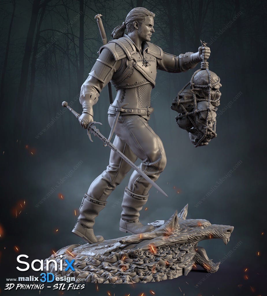 P站图纸印象馆 Sanix3d 猎魔人 杰洛特 Sanix3d 猎魔人 杰洛特