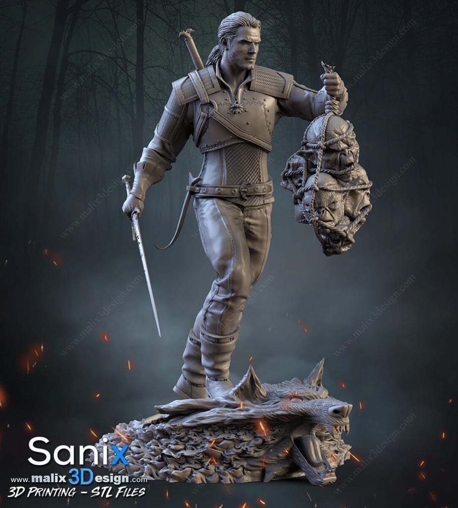 P站图纸印象馆 Sanix3d 猎魔人 杰洛特 Sanix3d 猎魔人 杰洛特