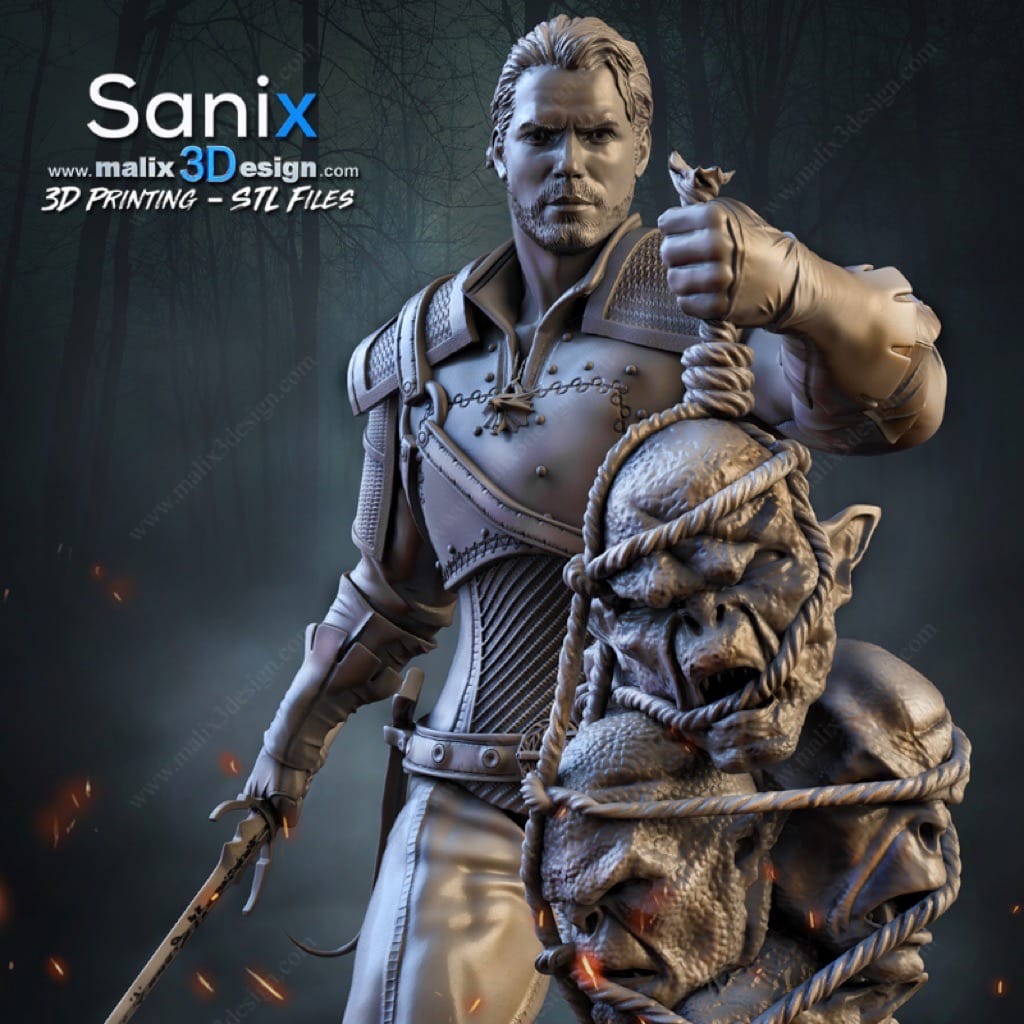 P站图纸印象馆 Sanix3d 猎魔人 杰洛特 Sanix3d 猎魔人 杰洛特