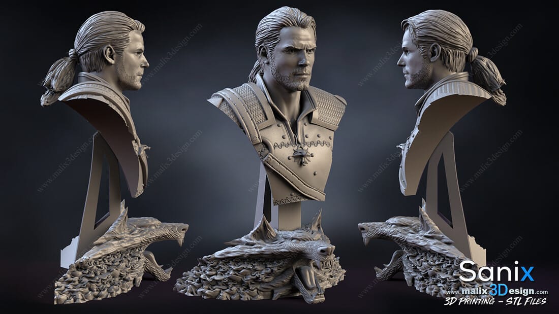 P站图纸印象馆 Sanix3d 猎魔人 杰洛特 Sanix3d 猎魔人 杰洛特