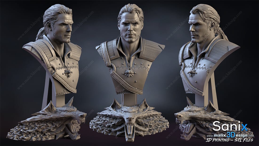 P站图纸印象馆 Sanix3d 猎魔人 杰洛特 Sanix3d 猎魔人 杰洛特