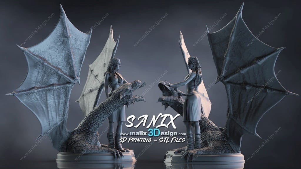 P站图纸印象馆 Sanix3d 权力的游戏 龙妈 Sanix3d 权力的游戏 龙妈