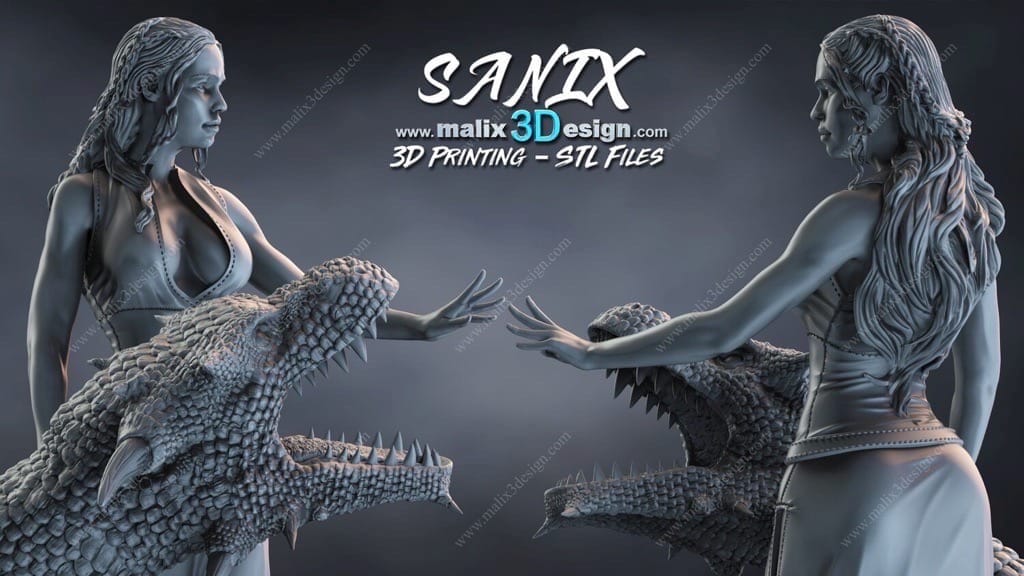 P站图纸印象馆 Sanix3d 权力的游戏 龙妈 Sanix3d 权力的游戏 龙妈
