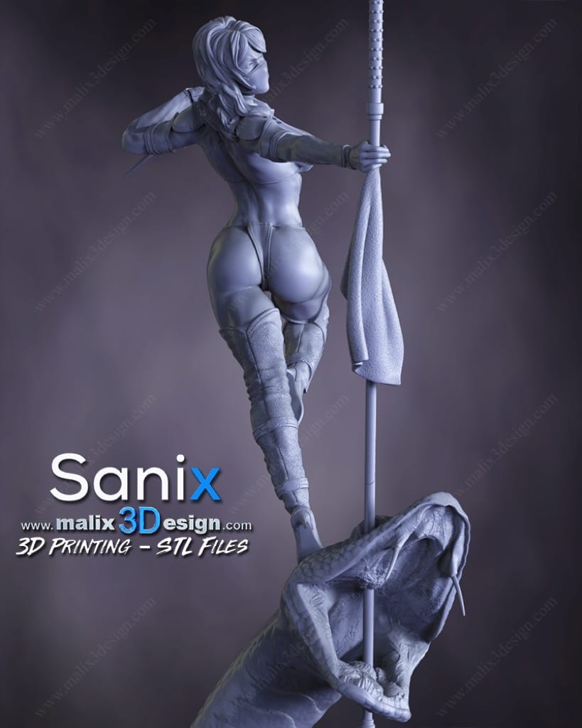 P站图纸印象馆 Sanix3d 格斗之王 梅莲娜 Sanix3d 格斗之王 梅莲娜