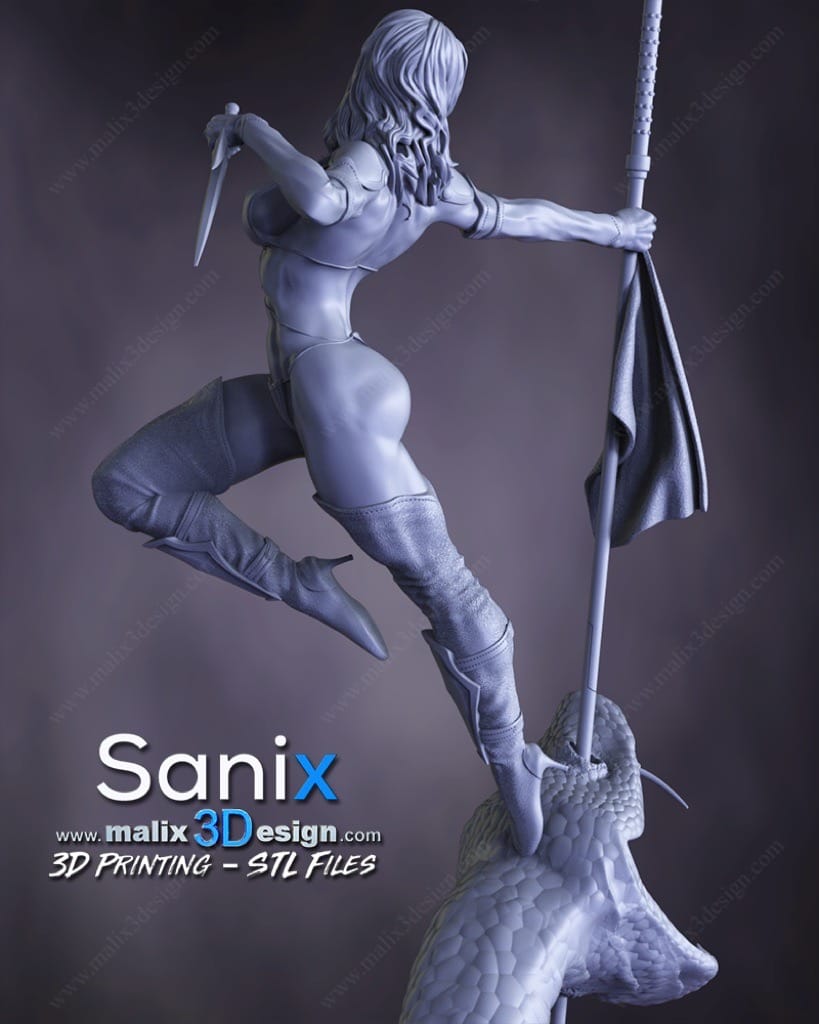 P站图纸印象馆 Sanix3d 格斗之王 梅莲娜 Sanix3d 格斗之王 梅莲娜