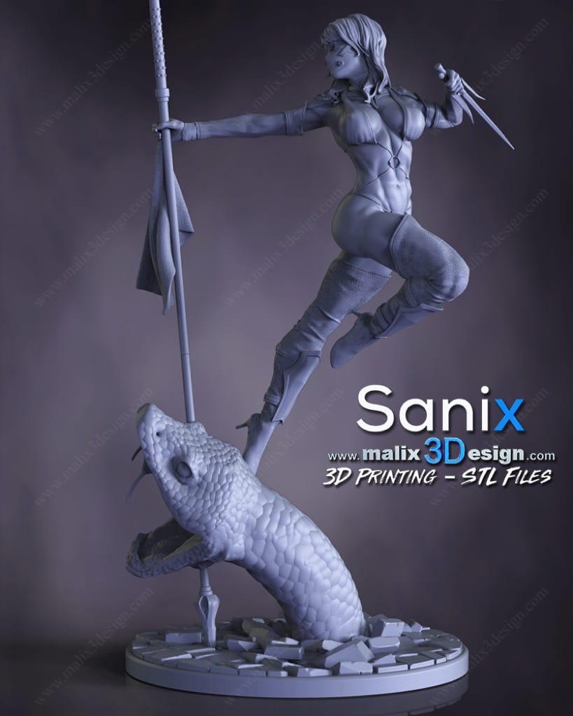 P站图纸印象馆 Sanix3d 格斗之王 梅莲娜 Sanix3d 格斗之王 梅莲娜