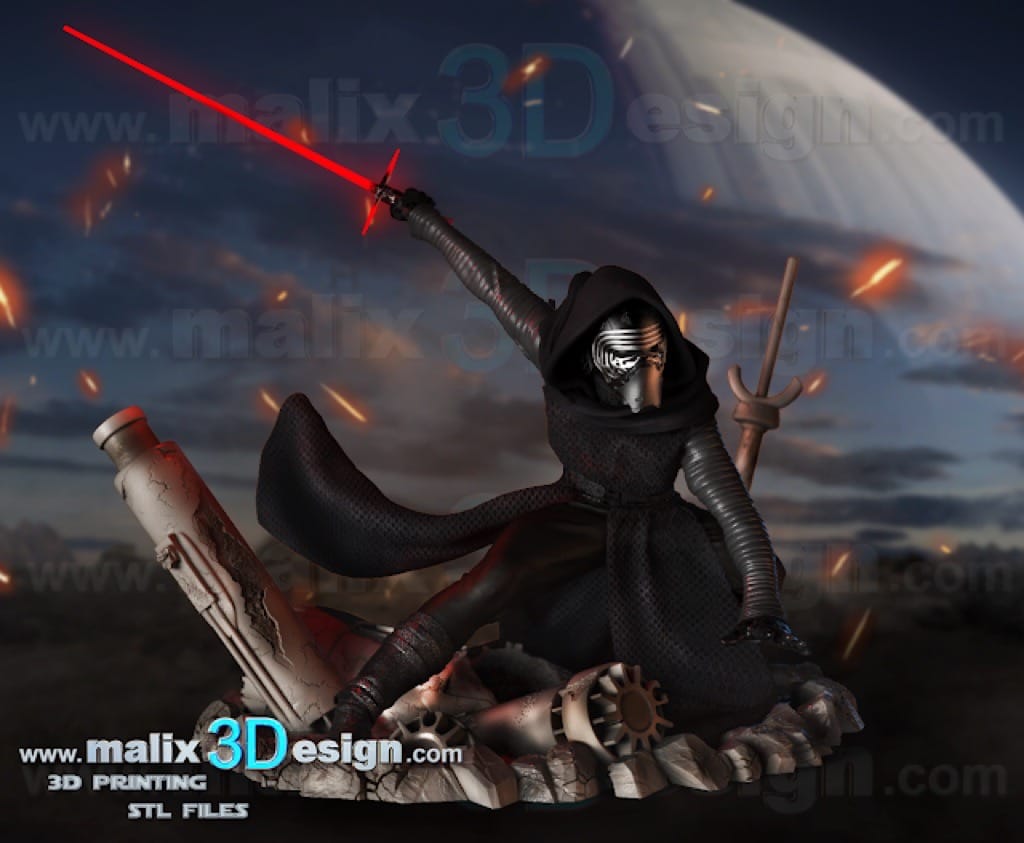 P站图纸印象馆 Sanix3d 星球大战 凯洛·伦 Sanix3d 星球大战 凯洛·伦