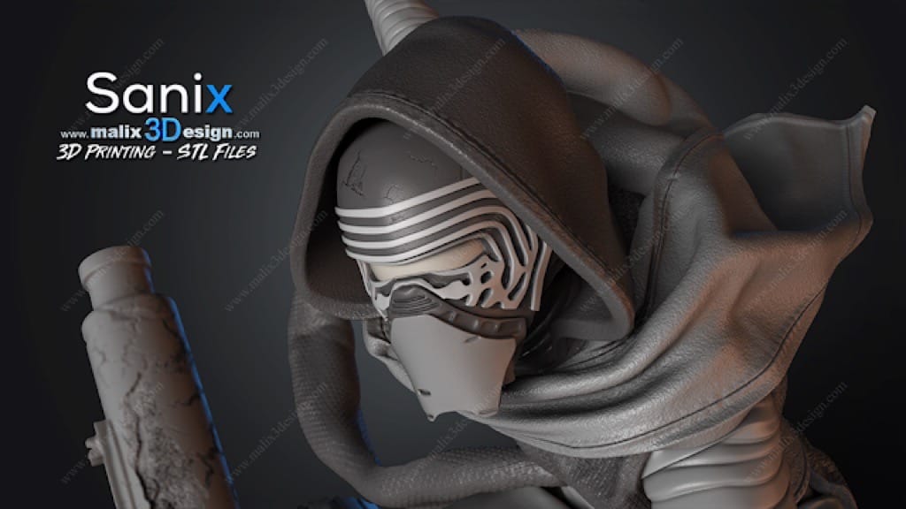 P站图纸印象馆 Sanix3d 星球大战 凯洛·伦 Sanix3d 星球大战 凯洛·伦