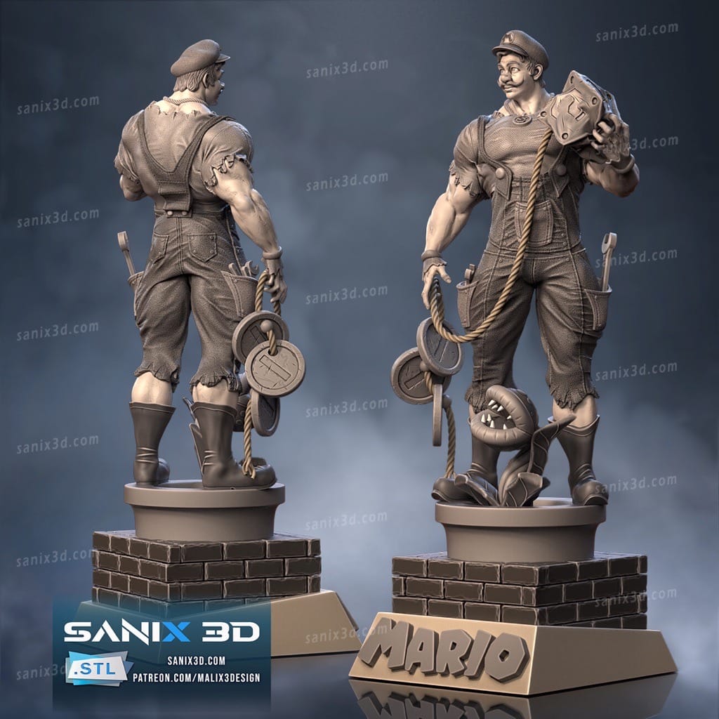 P站图纸印象馆 Sanix3d 超级马里奥 Sanix3d 超级马里奥