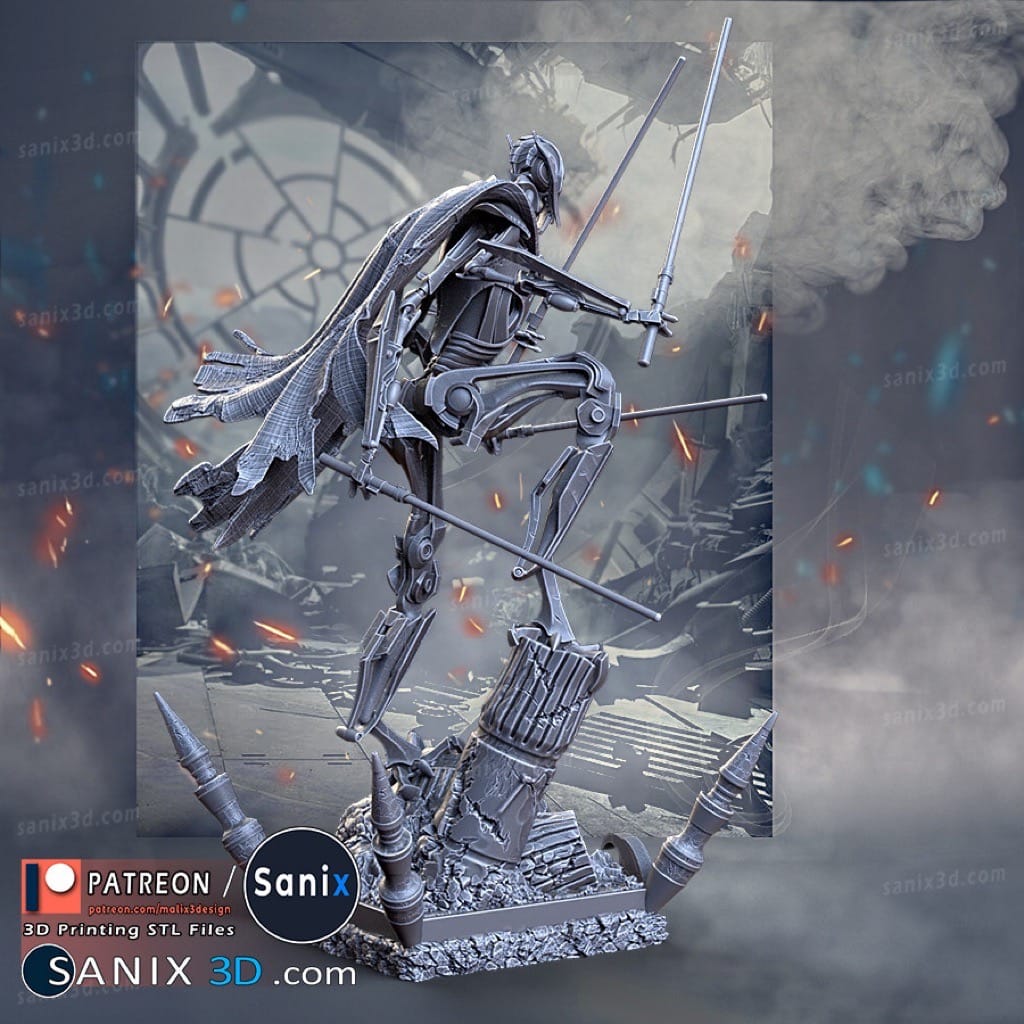 P站图纸印象馆 Sanix3d 星球大战 格里弗斯将军 Sanix3d 星球大战 格里弗斯将军