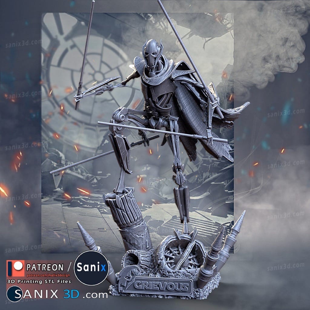 P站图纸印象馆 Sanix3d 星球大战 格里弗斯将军 Sanix3d 星球大战 格里弗斯将军