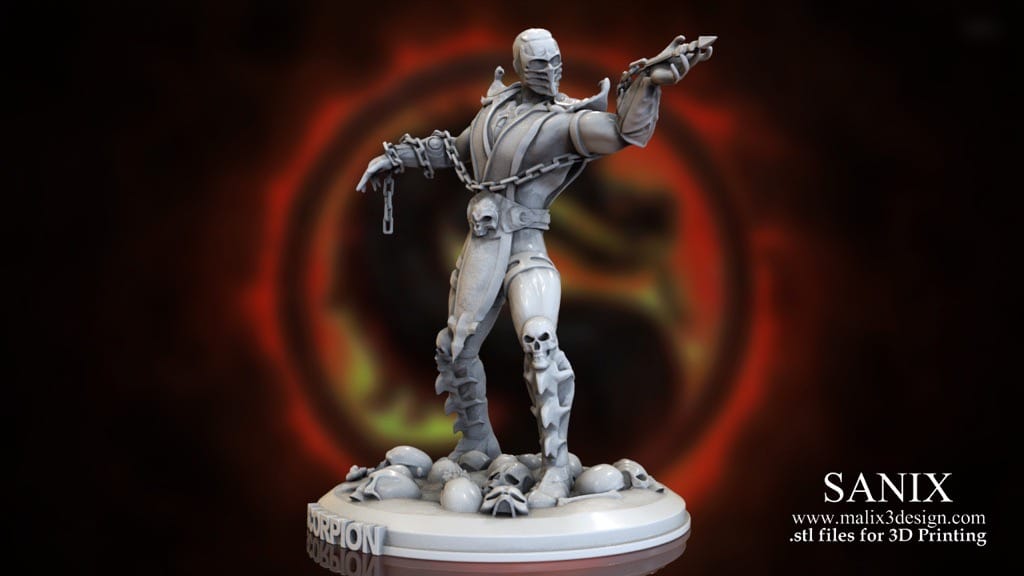 P站图纸印象馆 Sanix3d 真人快打 蝎子 Sanix3d 真人快打 蝎子