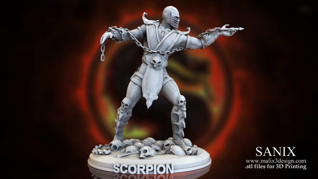 P站图纸印象馆 Sanix3d 真人快打 蝎子 Sanix3d 真人快打 蝎子