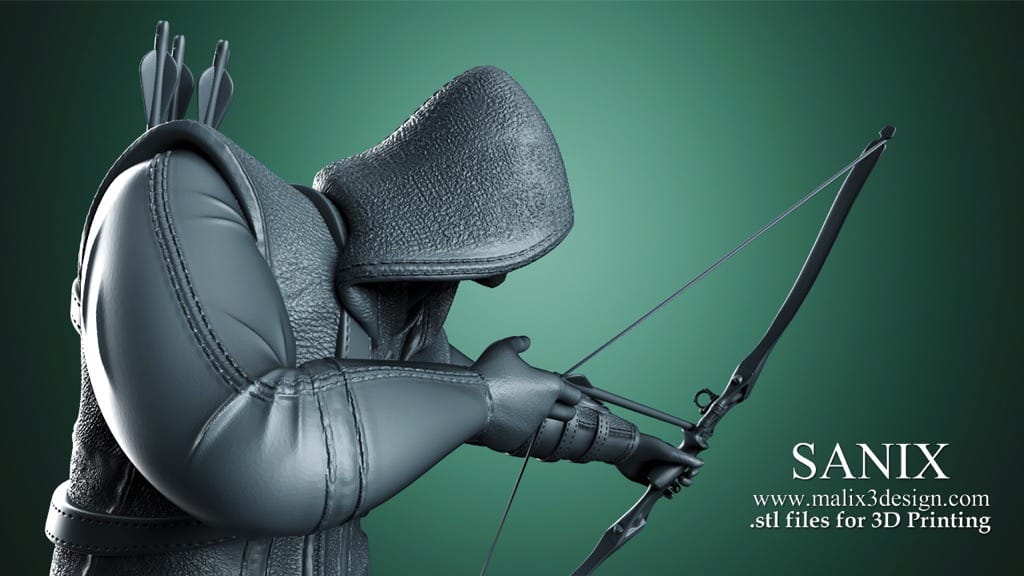 P站图纸印象馆 Sanix3d DC漫画 绿箭侠 Sanix3d DC漫画 绿箭侠