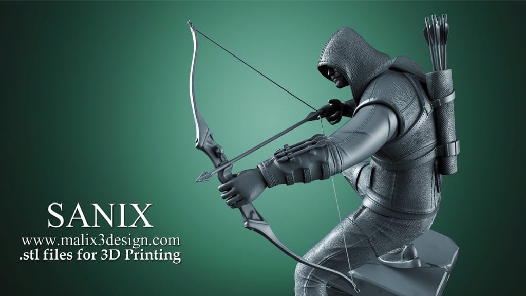 P站图纸印象馆 Sanix3d DC漫画 绿箭侠 Sanix3d DC漫画 绿箭侠