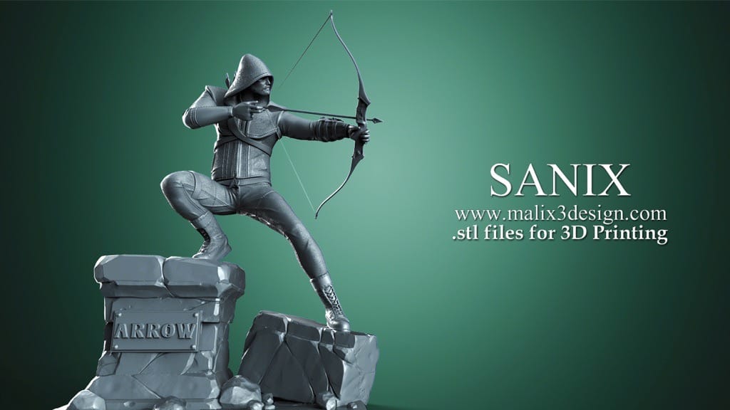 P站图纸印象馆 Sanix3d DC漫画 绿箭侠 Sanix3d DC漫画 绿箭侠