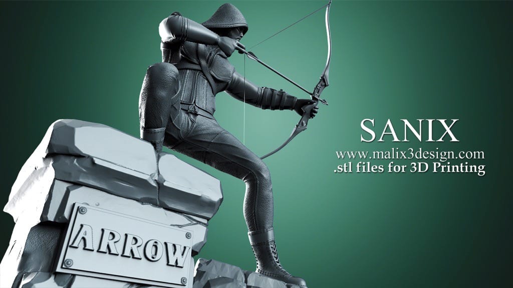 P站图纸印象馆 Sanix3d DC漫画 绿箭侠 Sanix3d DC漫画 绿箭侠