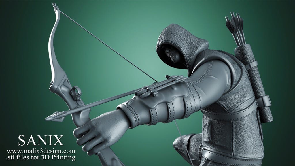 P站图纸印象馆 Sanix3d DC漫画 绿箭侠 Sanix3d DC漫画 绿箭侠