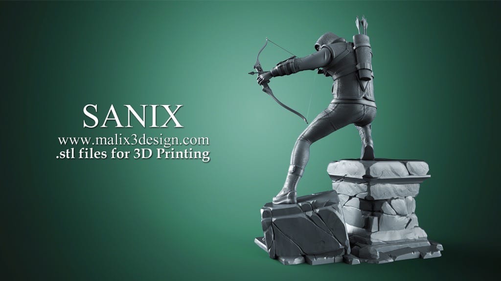 P站图纸印象馆 Sanix3d DC漫画 绿箭侠 Sanix3d DC漫画 绿箭侠