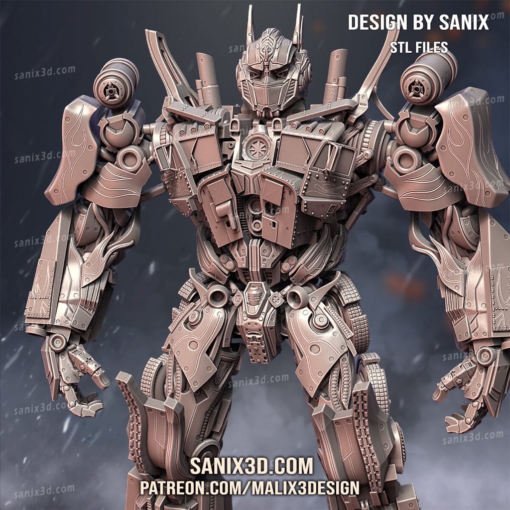 P站图纸印象馆 Sanix3d 变形金刚 擎天柱 Sanix3d 变形金刚 擎天柱
