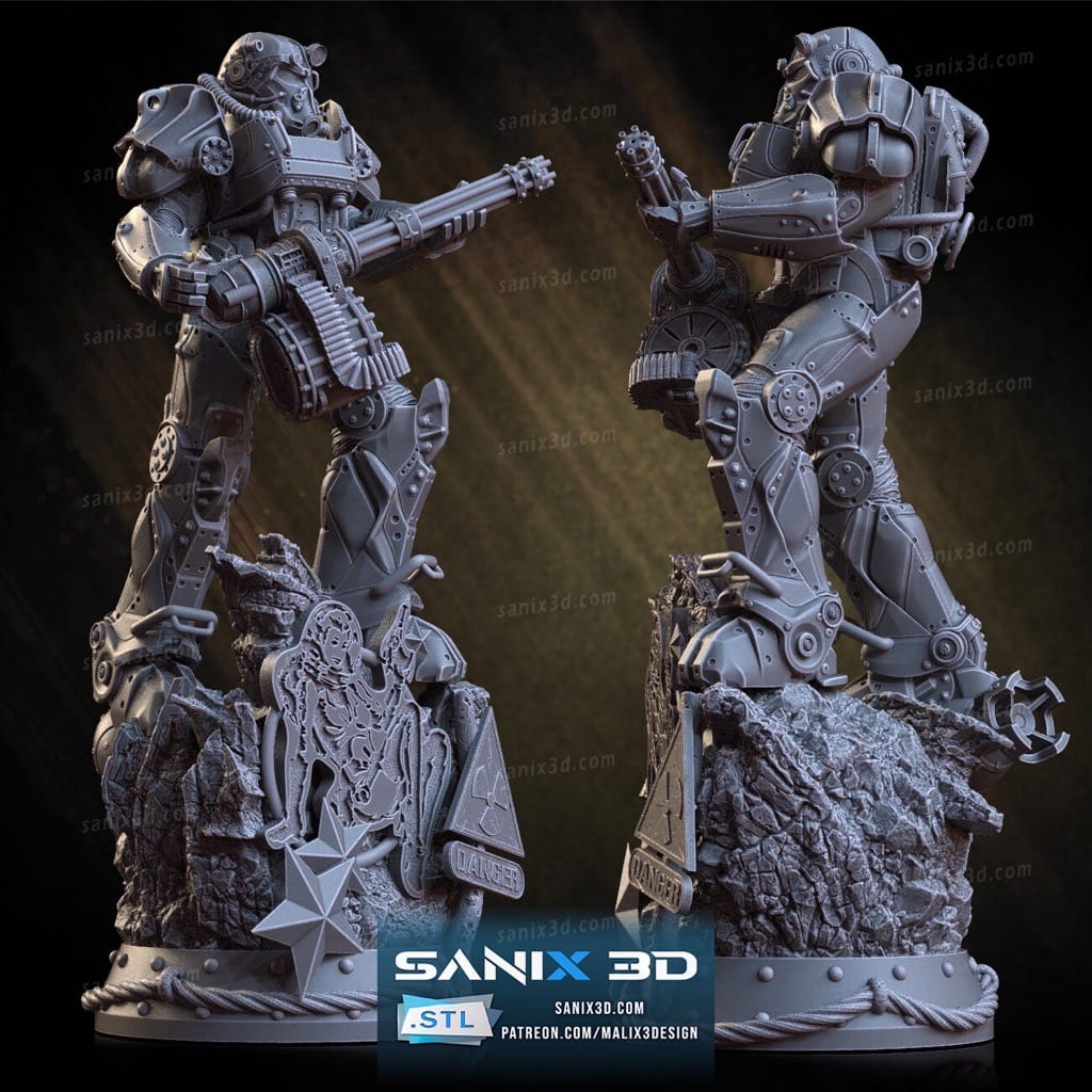 P站图纸印象馆 Sanix3d 辐射 T60动力机甲 Sanix3d 辐射 T60动力机甲
