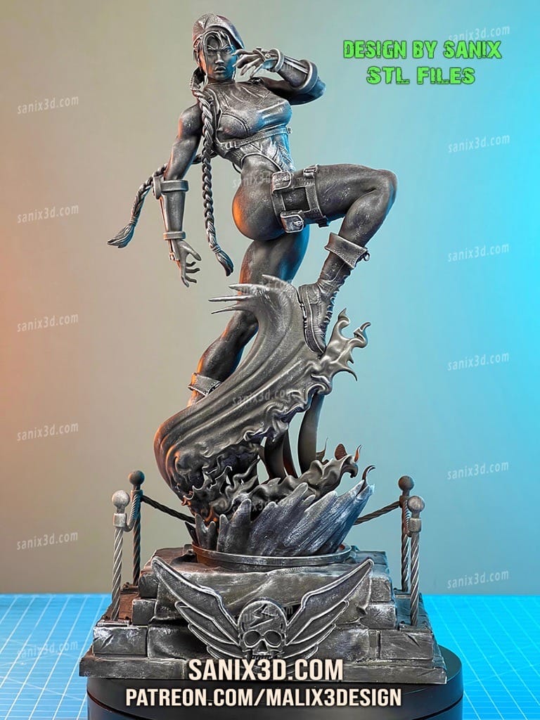 P站图纸印象馆 Sanix3d 街头霸王 嘉米 Sanix3d 街头霸王 嘉米