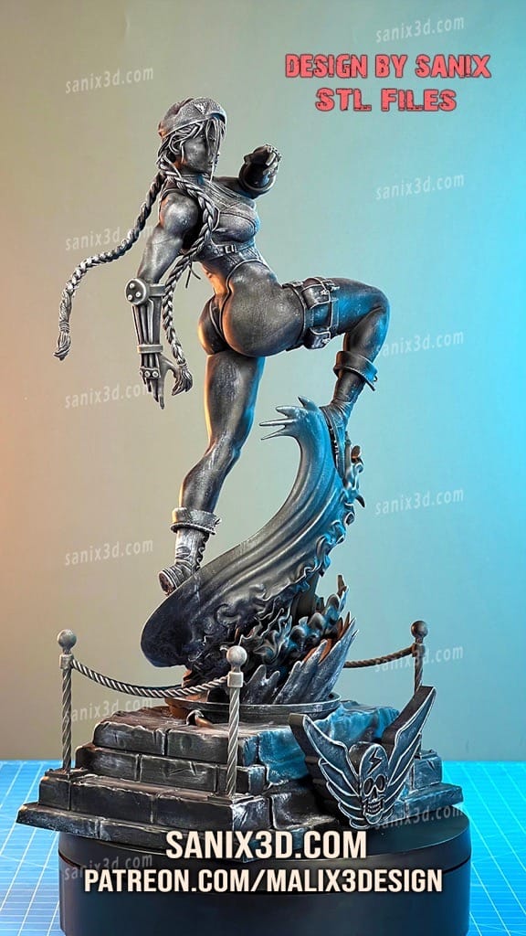 P站图纸印象馆 Sanix3d 街头霸王 嘉米 Sanix3d 街头霸王 嘉米