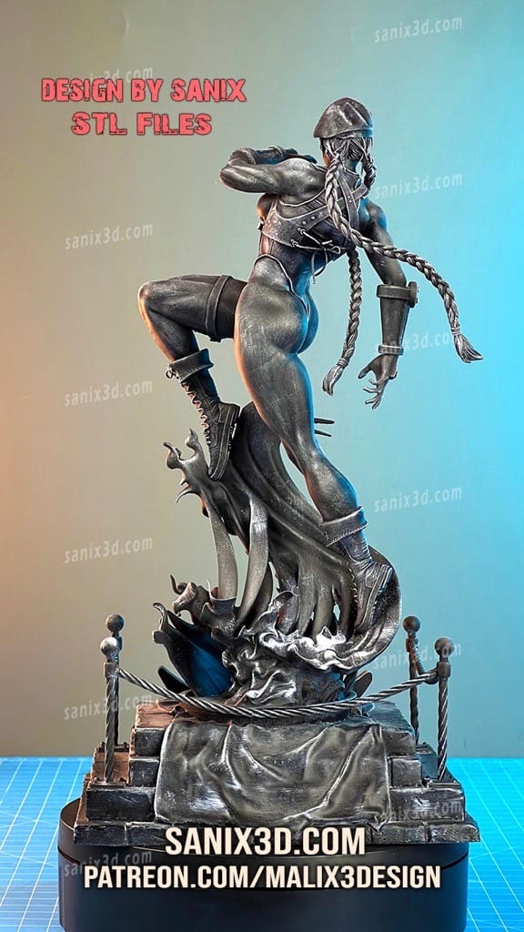 P站图纸印象馆 Sanix3d 街头霸王 嘉米 Sanix3d 街头霸王 嘉米