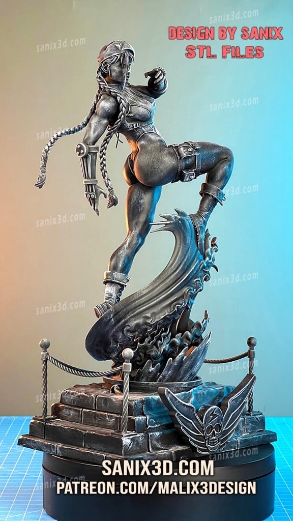 P站图纸印象馆 Sanix3d 街头霸王 嘉米 Sanix3d 街头霸王 嘉米