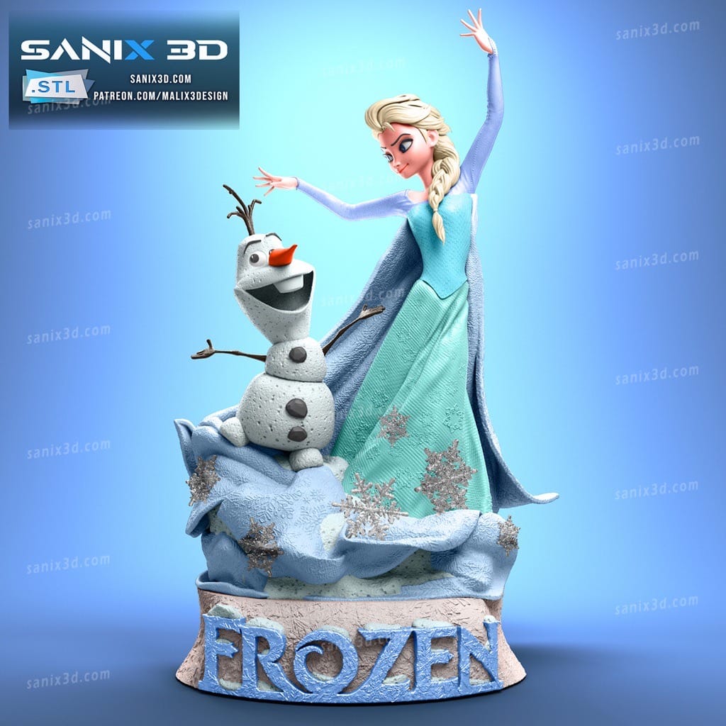 P站图纸印象馆 Sanix3d 冰雪奇缘 艾莎 Sanix3d 冰雪奇缘 艾莎