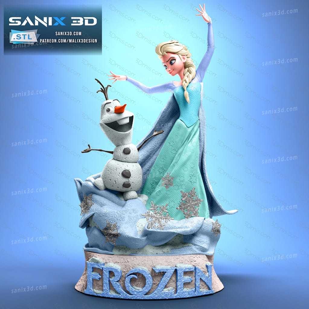 P站图纸印象馆 Sanix3d 冰雪奇缘 艾莎 Sanix3d 冰雪奇缘 艾莎