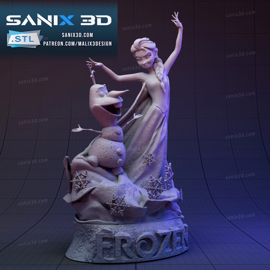 P站图纸印象馆 Sanix3d 冰雪奇缘 艾莎 Sanix3d 冰雪奇缘 艾莎