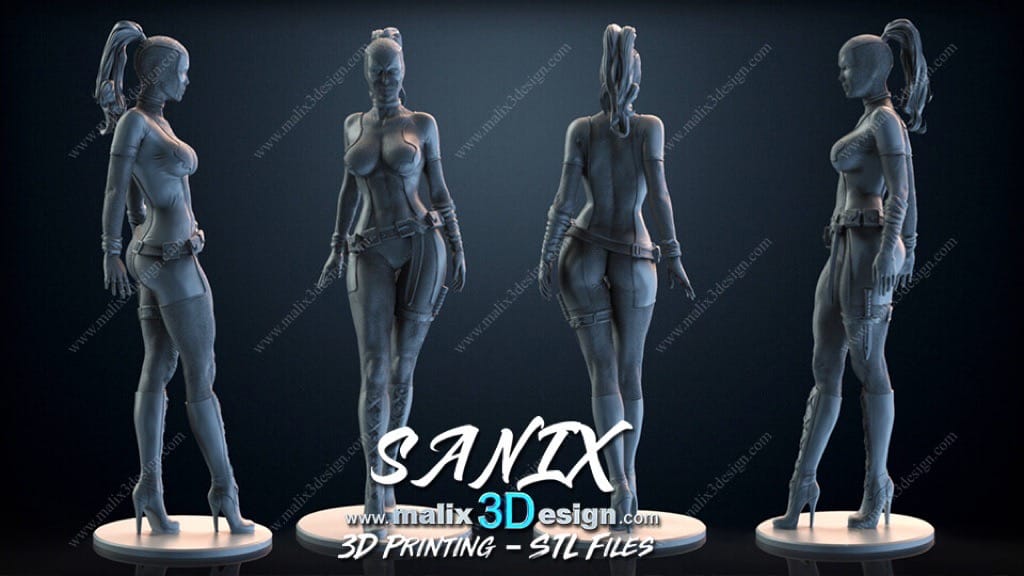 P站图纸印象馆 Sanix3d 漫威 女死侍 Sanix3d 漫威 女死侍