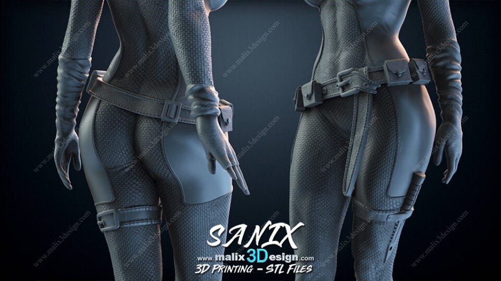 P站图纸印象馆 Sanix3d 漫威 女死侍 Sanix3d 漫威 女死侍
